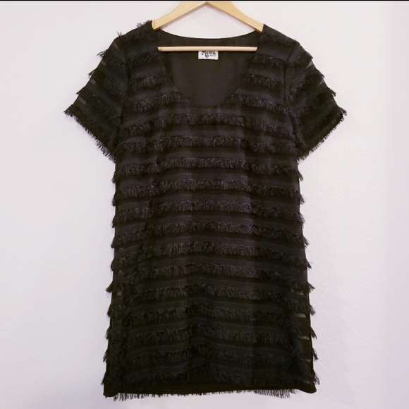 Show Me Your MuMu Dresses & Skirts - Show Me Your Mumu Demi Dress - Party Fringe Black
